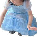 Lingfeng clothing girls' puff sleeve dress -  summer collection - stylish bowknot cake dress for children's day