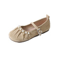 Plus sizefrench pearl mary jane shoes women springnew arrivalfairyplus sizesoft bottom ballet grandma flats