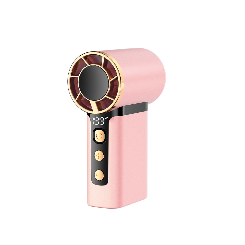 2026 new ice-cooling handheld fan - usb rechargeable mini outdoor portable digital display high-speed powerful fan