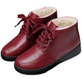 Winter slip-on fleece-lined cotton shoes heattech ladieswear shoes non-slipthickened cotton shoes for middle-aged and elderly people flatsnon-slip granny shoes