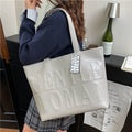 Thailand gentle woman handbag women's bag large capacity letter embossed tote bag cross-border new single shoulder bag