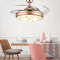 Invisible remote control ceiling fan light, high-velocity variable frequency led fan, minimalist modern living room dining room high-end living room chandelier