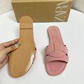 Za2025 spain 2025 summer new women's shoes artificial apricot embroidered mesh ballet shoes fashion flats