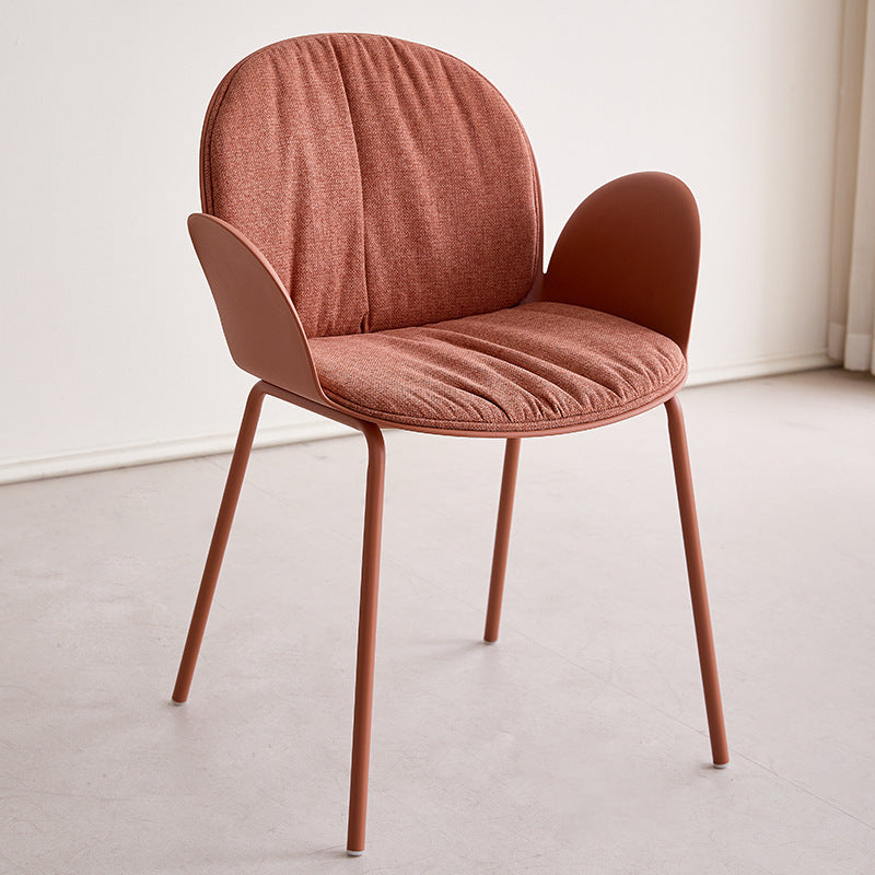 Plastic chair for home use casual armrest dining chair scandinavian restaurant backrest stool negotiation casual chair tall appearance
