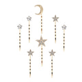 Wholesale rhinestone star hair clips - european & american style cross-border jewelry - versatile new year's bridesmaid moon bobby pin hair clip set for women