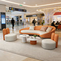 Shopping mall rest area sofa clothing store technology leather art reception and negotiation beauty salon sofa cat scratching leather sofa coffee table