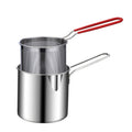 304 stainless steel deep fryer - multifunctional mini fryer for home use, gas powered, with filter screen - fuel efficient small fryer