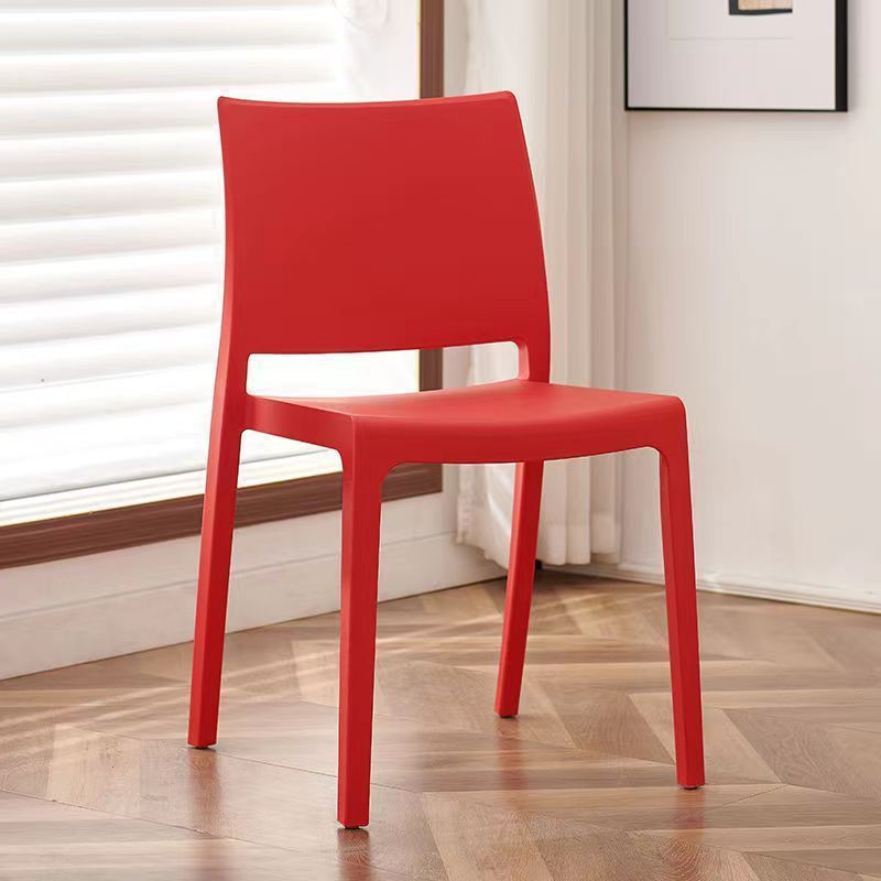 Nordic backrest chair plastic dining chair modern thickened minimalist stackable backrest chair casual restaurant chair wholesale