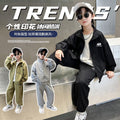 Boys' fall outfit set  new style: stylish and trendy two-piece tracksuit for older kids and teens - perfect for making a statement