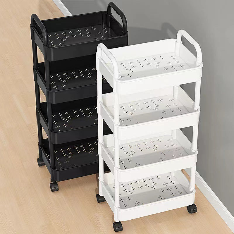 Multi-tier rolling cart organizer - kitchen, bathroom, and baby essentials storage rack - freestanding, fits narrow spaces and corners