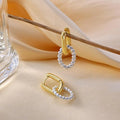 Cold style stylish small fresh 18kcasualretro copper zircon earrings new arrivaltrendy earrings hong kong style women's earrings