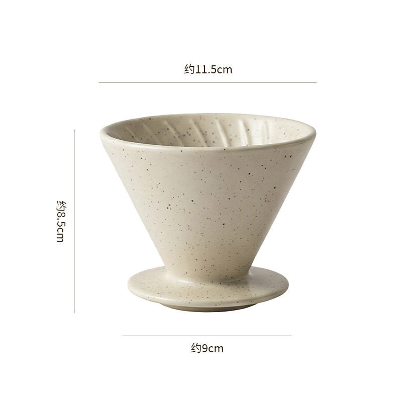 Retro japanese high-looking kiln-turned ceramic coffee filter stylish mocha coffee filter cup coffee powder filter