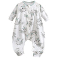 Baby clothes summer thin baby onesie three-quarter sleeve pajamas pure cotton air-conditioning suit split-leg sleeping bag