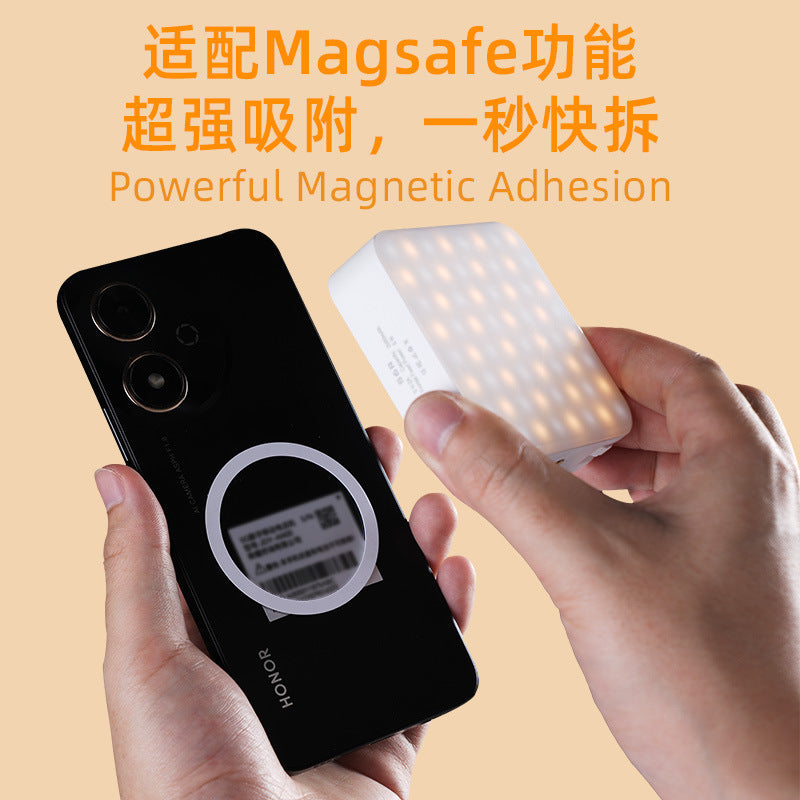 Cross-border RGB beauty mobile phone filling light handheld selfie filling light photography camera lighting light photo tofu light