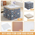 Sintered stone folding fire table - new winter square heating dining table for rental housing, dorms, and home study
