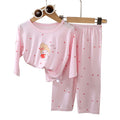 a type kids home clothes for boys and girls cartoon thin pajamas modal air-conditioning clothes openable short sleeves