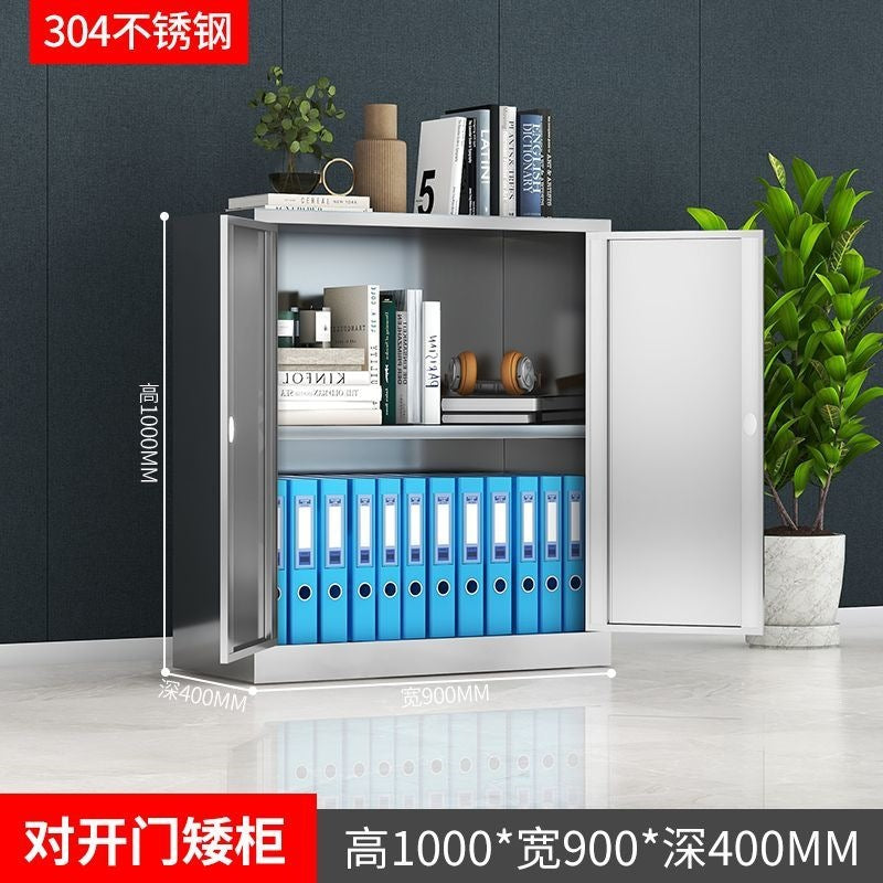 Stainless steel low cabinet office file cabinet document storage cabinet tool organizer cabinet cupboard drawer with lock filing cabinet
