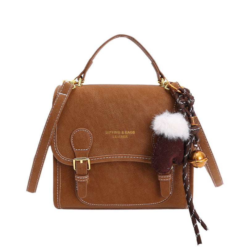 Vintage preppy backpack for women - 2025 new trendy versatile shoulder bag - student schoolbag, commuter bag, and casual bag