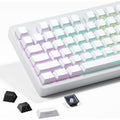 White side-engraved translucent keycap box - comes with key puller