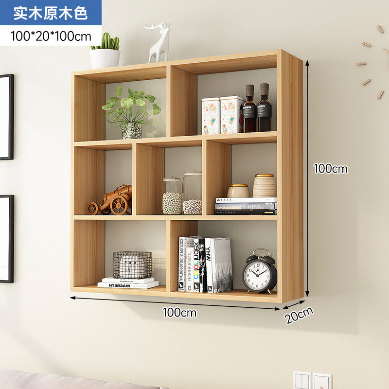 Solid wood storage cabinet wall wall cabinet wall shelf wall shelf wall-mounted bookshelf wall-mounted wall locker creative shelf