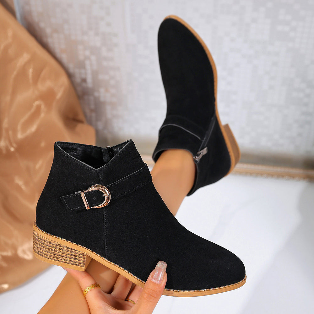 plus sizeboots women's  autumn winter chelsea boots women's side zipper popular cotton shoes women's