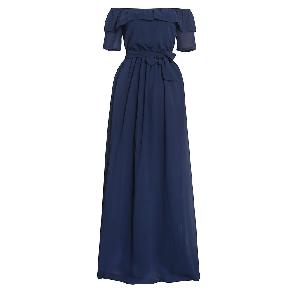 sourcing:  new african-style one-shoulder chiffon dress - plus size bridesmaid dress for