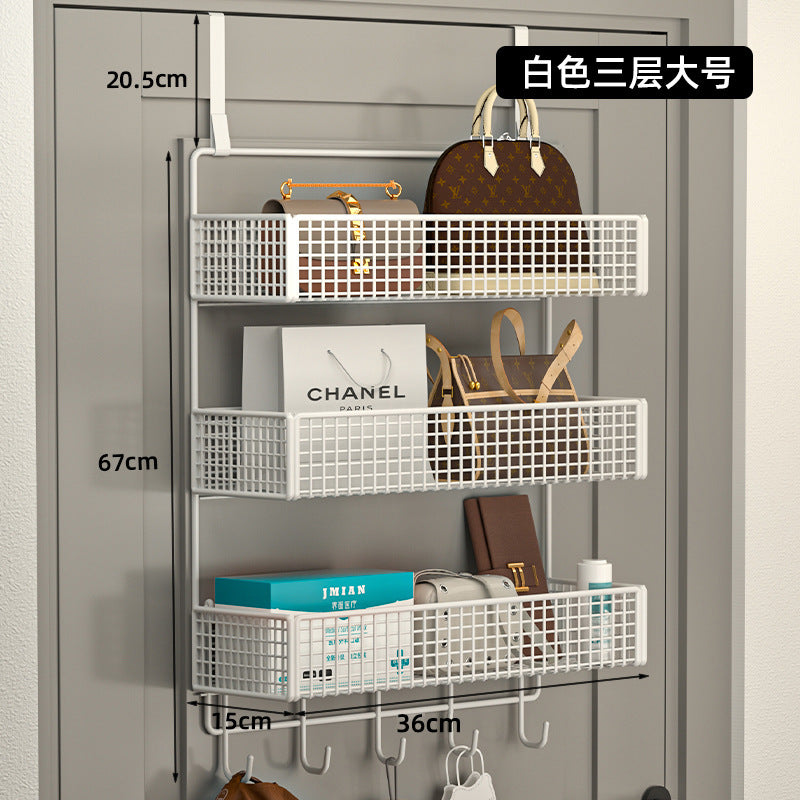 Over-the-door hook: your ultimate entryway organizer! wall-mounted, no-drill storage rack for bedroom closet, side-mounted clothes hanger