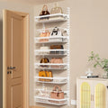 No-drill door back organizer, narrow gap wall-mounted multi-tier shelf, bathroom wall storage rack, toilet cabinet side organizer