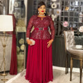 e-commerce  sequin banquet party dress long gown african women's plus size dress with belt