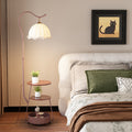 Popular medieval style storage function grapefruit floor lamp retro atmosphere lamp sunset yellow decorative lamp living room fishing lamp