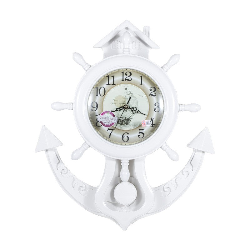 European retro swing clock living room wall clock fashion clock bedroom silent quartz clock creative clock