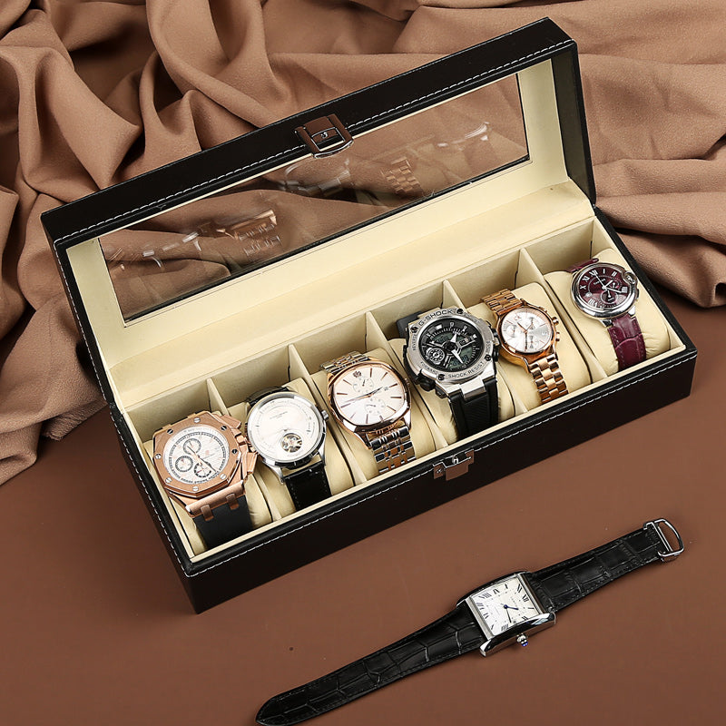 Leather watch box, watch storage box, watch display box, watch box, multiple watches, jewelry box, sunroof bracelet box.