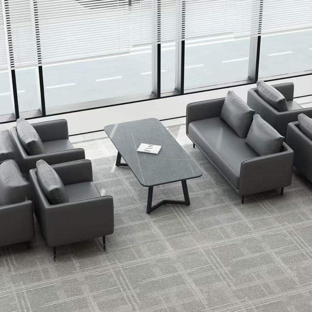 Luxury office sofa set for 4s dealerships: minimalist modern business reception, meeting, and lounge area - available in single, double, and three-seater configurations