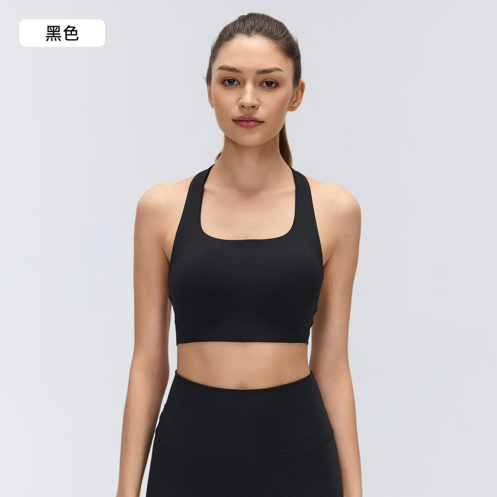 Women's sports bra - shockproof, anti-sag, beautiful back design - running, yoga, professional training, fitness vest d26095