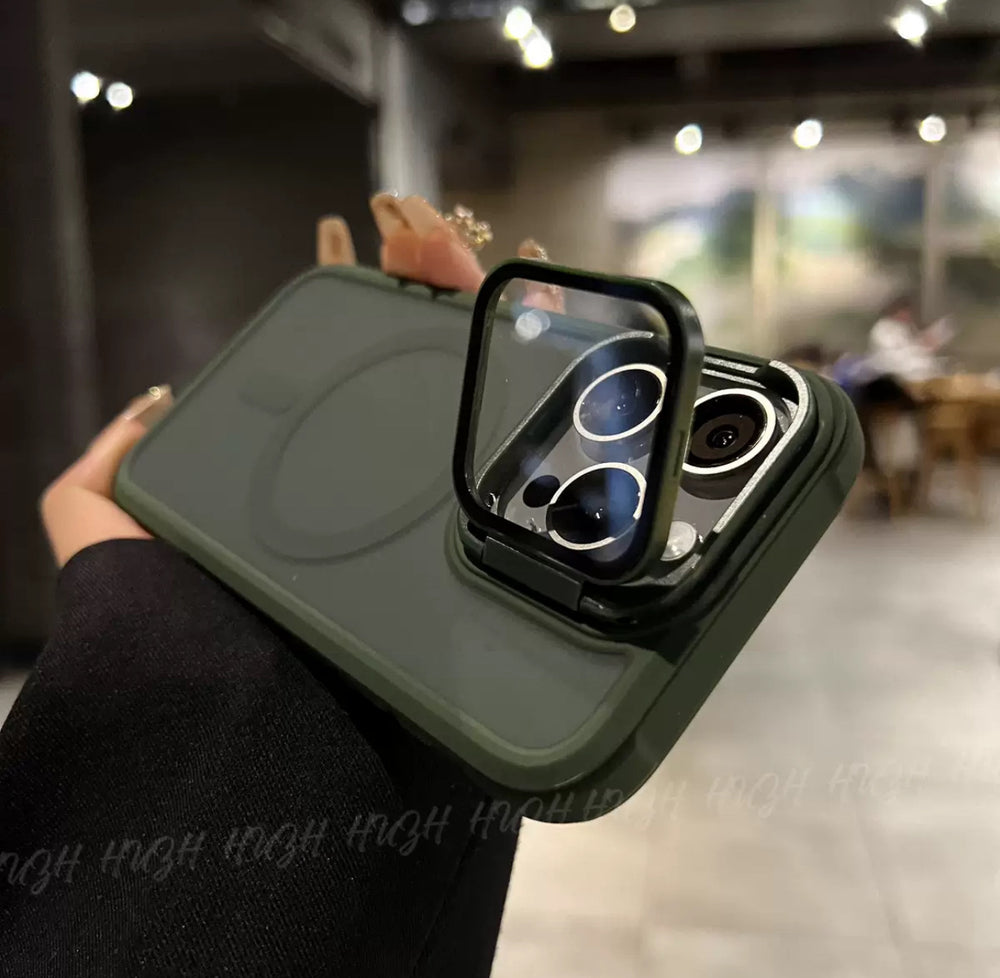 Lens holder and goggles suitable for apple 16promax skin-feeling frosted magnetic phone case iphone15 protective cover