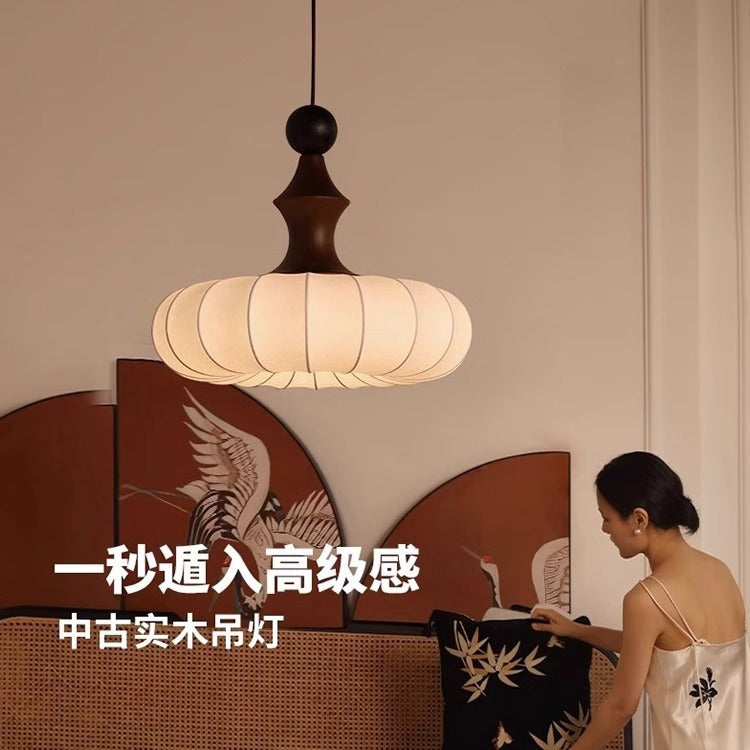 French retro medieval bedroom chandelier dining room bar light premium sense book room solid wood wabi sandy wind zen lighting