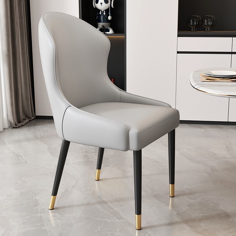 Dining chair - modern minimalist home restaurant chair, comfortable backrest, iron art dining table chair, nordic light luxury hotel chair