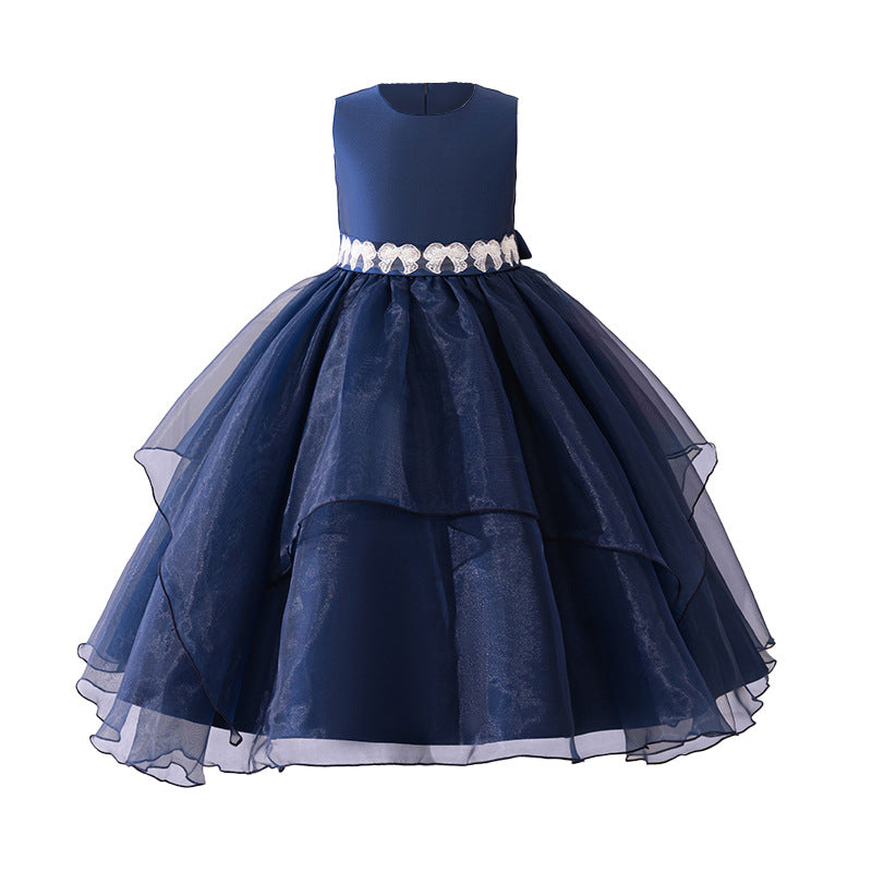 European and american cross-border children's christmas costume performance dress - girls' long skirt, performance gown, princess dress