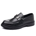 Genuine leather shoes for men autum breathable business formal wear british style loafers slip-on black casual shoes