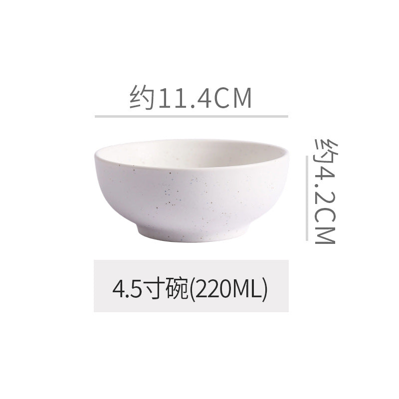 Minimalist blue and white polka dot ceramic bowls, plates, and dishes - perfect for home, restaurant, western cuisine, steak, high-end hotel, and unique dessert presentation