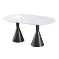 Rock slab dining table french cream style internet celebrity dining table manufacturer personalized simple small apartment rental house holy grail table