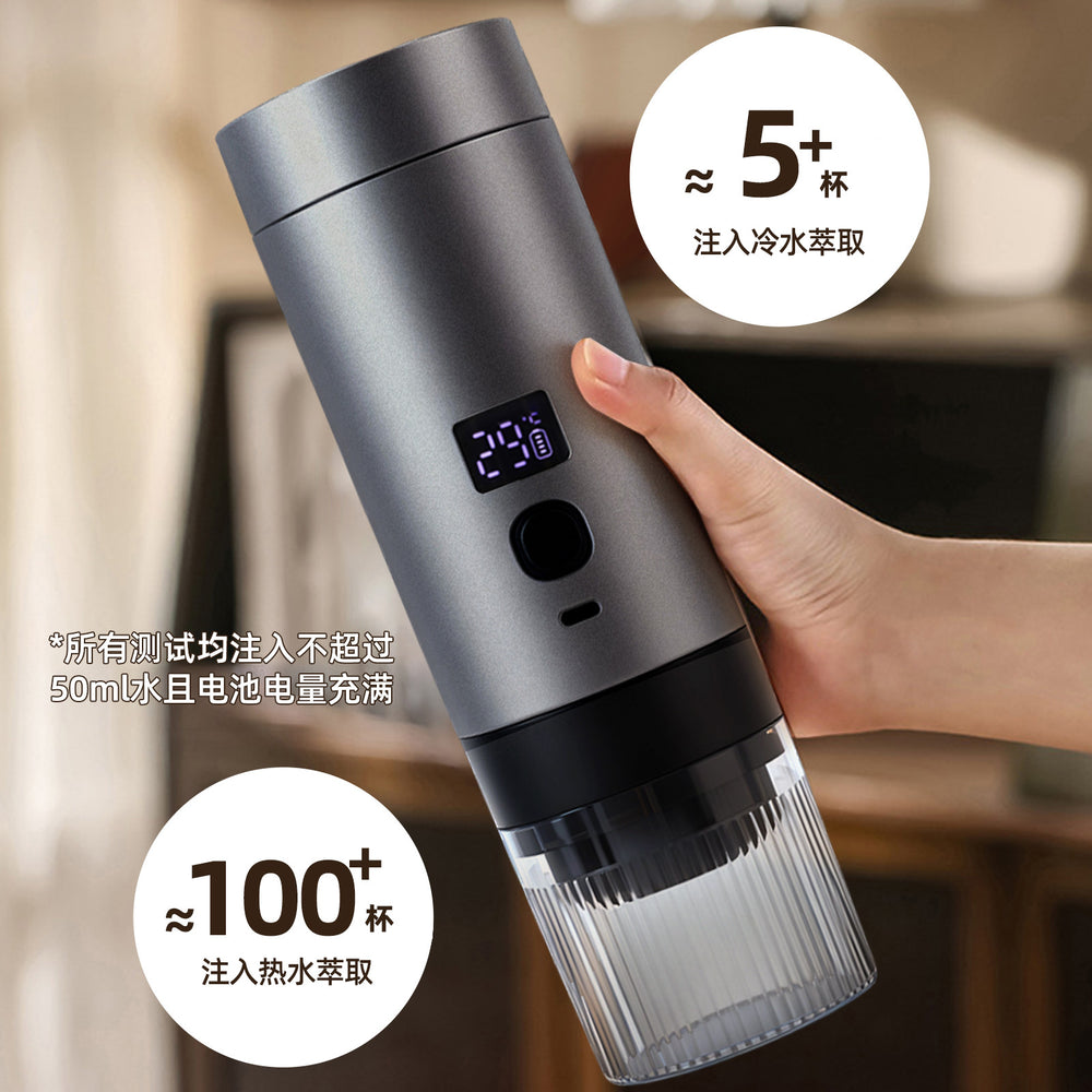 Portable coffee maker, compact home & car capsule coffee machine, 3-in-1 fully automatic mini espresso & semi-automatic