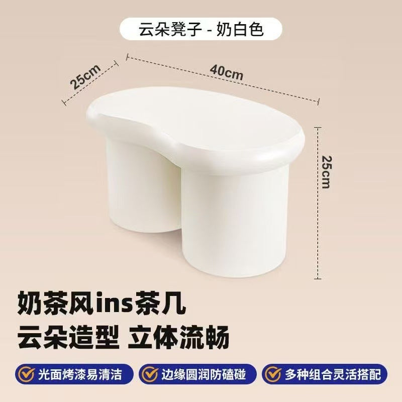 Cloud coffee table cream style scandinavianshape small tea table living room for homepopular small apartment modern casual coffee table