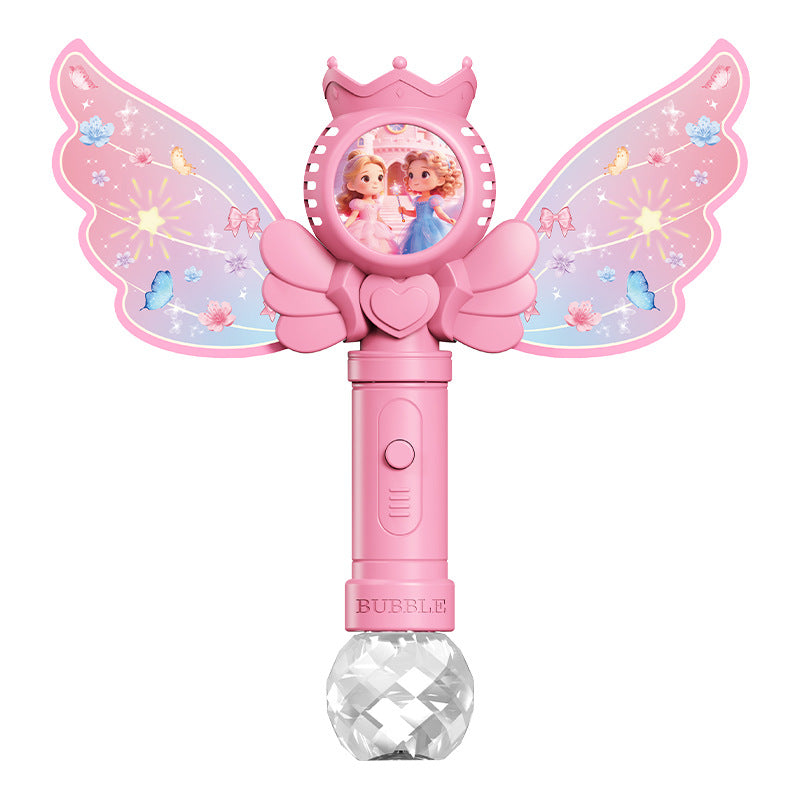 【cross-border】fairy magic bubble wand - fully automatic bubble machine - electric bubble toy for girls & kids - birthday gift