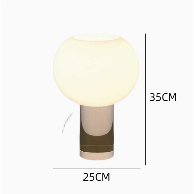 Modern minimalist glass table lamp - bedroom bedside lamp - designer high-end nordic style - living room, study, decorative home & hotel lighting