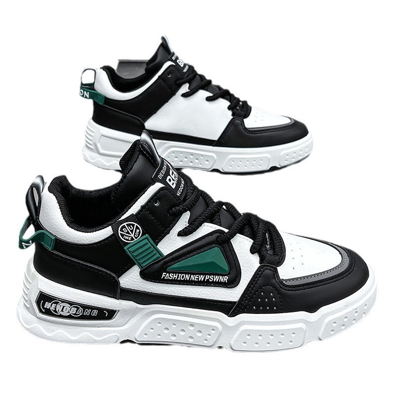 High-top men's sneakers: new 2025 winter collection - chunky sole, casual skate shoes, trendy & versatile, anti-slip, men's basketball & athletic fashion sneakers