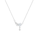 Gardenia light luxury eleganteasiest for match flower titanium steel necklace niche design exquisite clavicle chain necklace wholesale