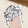 Girls' summer  princess sandals: silver crystal dress shoes for baby girls, stylish performance sandals