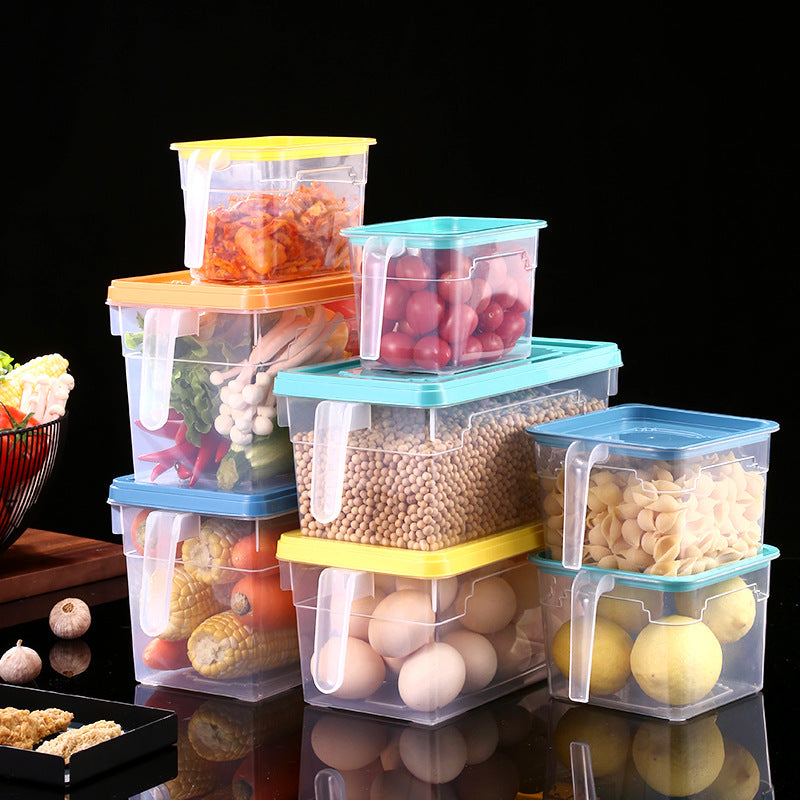 Japanese-style refrigerator storage box, drawer-type kitchen, transparent plastic fresh-keeping box, custom logo,  food storage box.