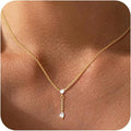 Amazon cross-border new long necklace, fashionable and unique chain tassel y-shape necklace, exquisite jewelry gift